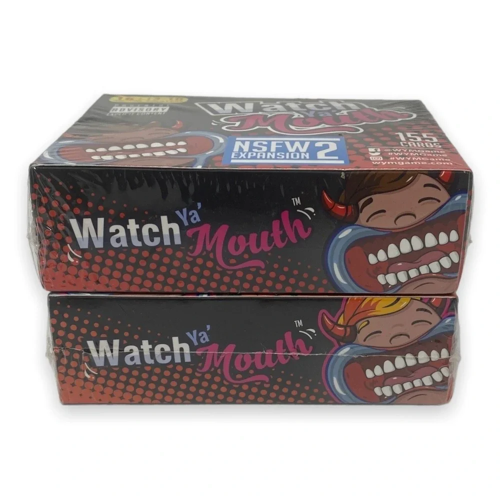 Watch Ya' Mouth NSFW Expansion 2 & 3 Party‎ Game Set - 155 Cards Per Pack - NEW